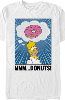 Homer Simpson Mmm Donuts Simpsons T-Shirt