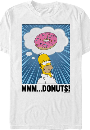 Homer Simpson Mmm Donuts Simpsons T-Shirt
