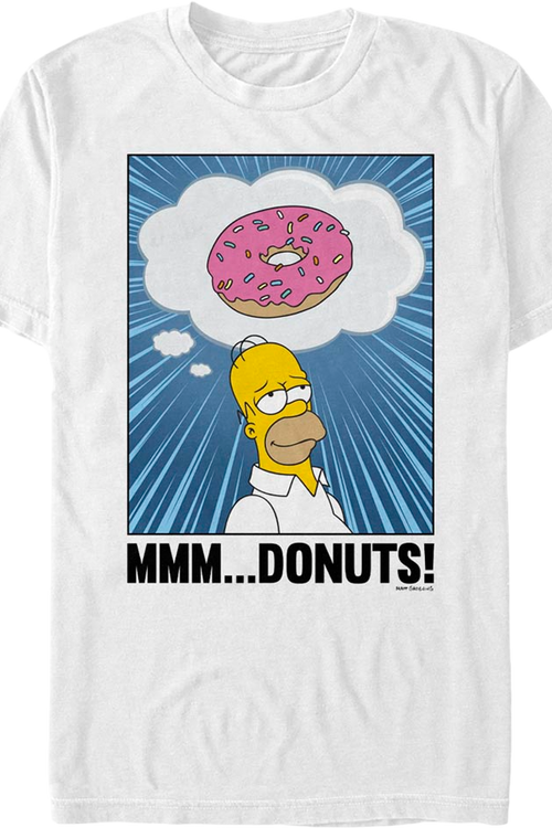 Homer Simpson Mmm Donuts Simpsons T-Shirtmain product image