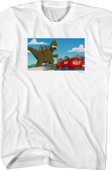 Homerzilla Attacks The Simpsons T-Shirt