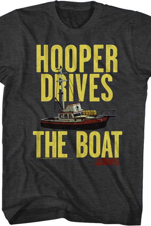 Hooper Drives The Boat Jaws T-Shirtmain product image