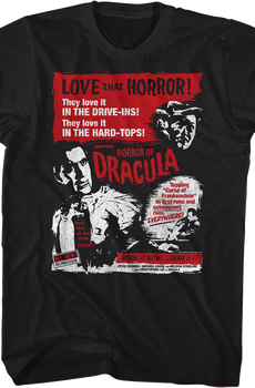 Horror of Dracula Poster Hammer Films T-Shirt