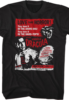 Horror of Dracula Poster Hammer Films T-Shirt