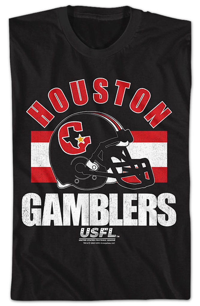 Houston Gamblers Helmet USFL TShirt
