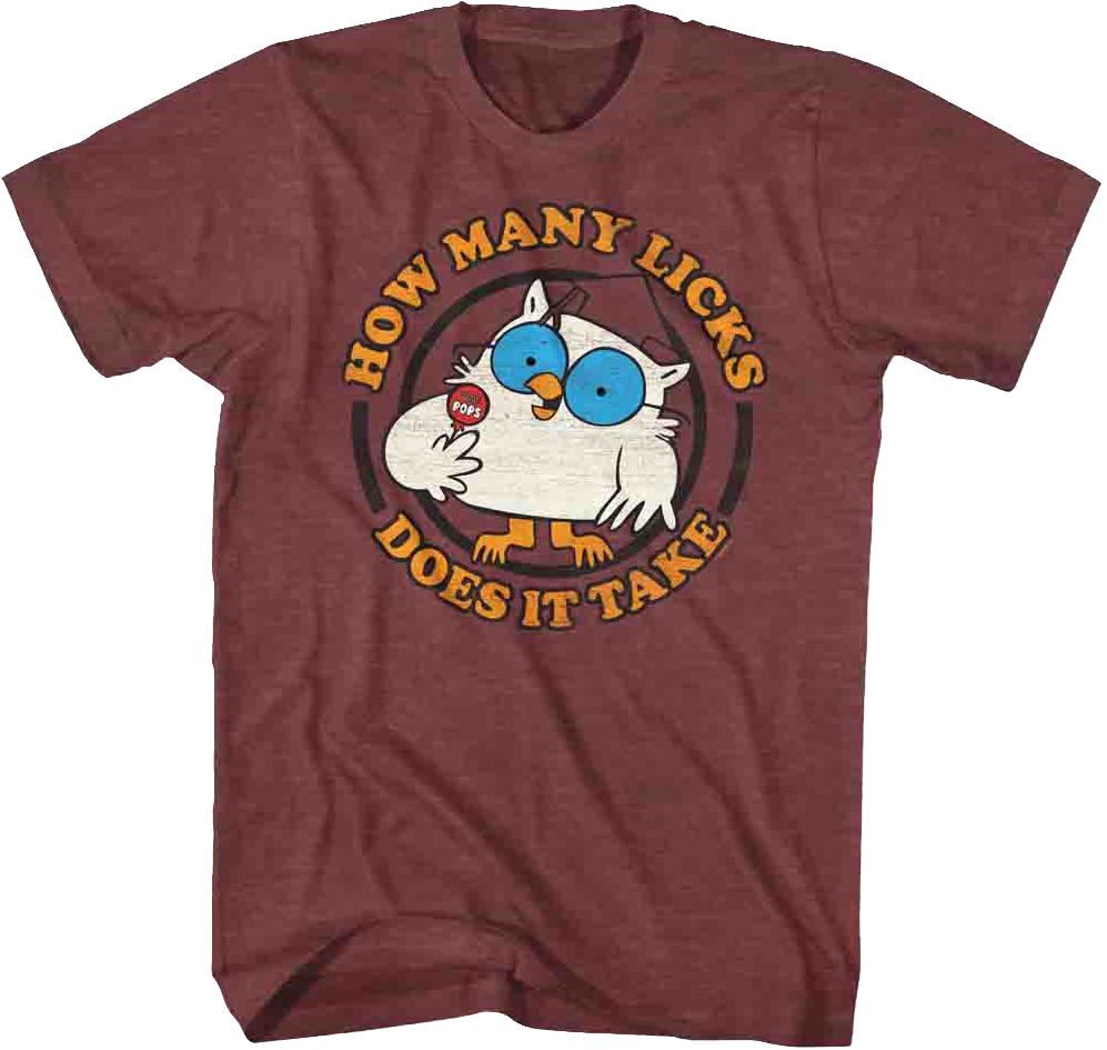 How Many Licks Tootsie Pop T-Shirt Mens XL T-Shirts | 80sTees, image size:997x945