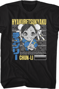 Hyakuretsukyaku Chun-Li Street Fighter T-Shirt