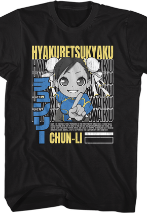 Hyakuretsukyaku Chun-Li Street Fighter T-Shirt