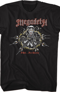 Front & Back I Kill For Thrills Megadeth T-Shirt
