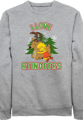 I Love Reindeers Simpsons Sweatshirt