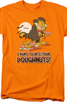 I Vant To Bite Your Doughnuts Garfield T-Shirt