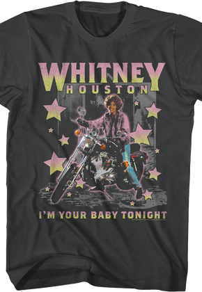 I'm Your Baby Tonight Stars & Motorcycle Whitney Houston T-Shirt