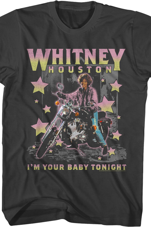 I'm Your Baby Tonight Stars & Motorcycle Whitney Houston T-Shirtmain product image