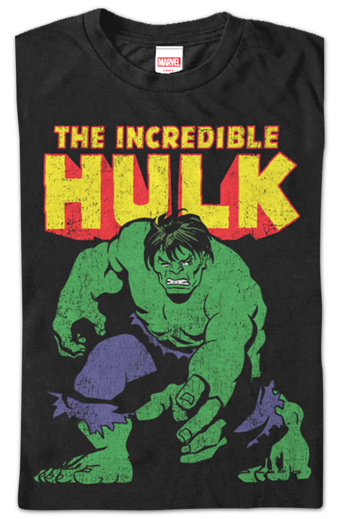 Incredible Hulk T Shirt Marvel Mens T Shirt