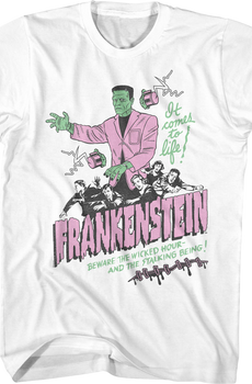 It Comes To Life Illustration Frankenstein T-Shirt