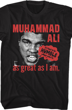 It's Hard To Be Humble Muhammad Ali T-Shirt