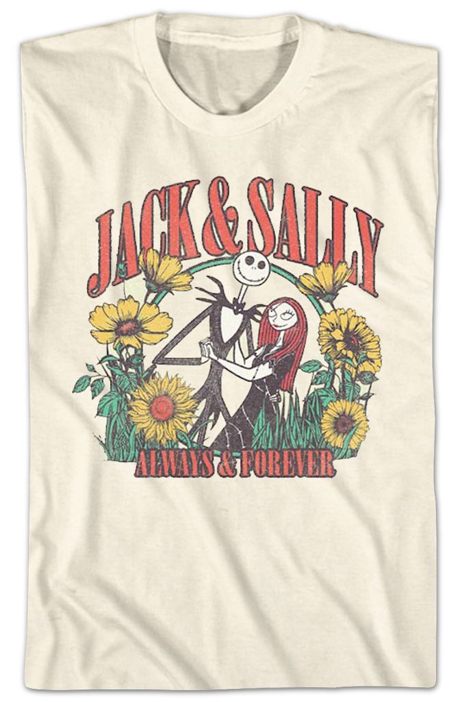 Jack & Sally Always & Forever Nightmare Before Christmas TShirt