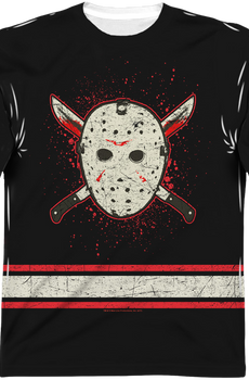 Jason Voorhees Sublimated Faux Friday the 13th Hockey Jersey