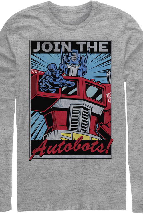 Join The Autobots Transformers Long Sleeve Shirtmain product image