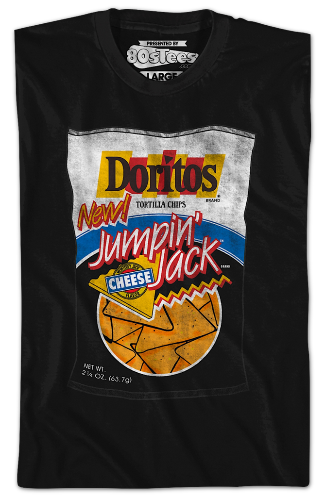 80stees Cool Ranch Doritos Sweatshirt Jumpin' Jack Bag Doritos T-Shirt
