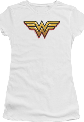 Ladies Airbrush Wonder Woman Logo DC Comics Shirt