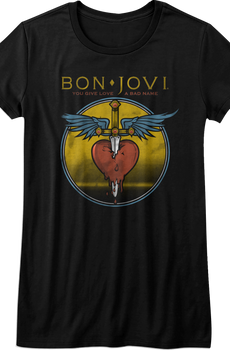 Ladies Bon Jovi You Give Love A Bad Name Shirt