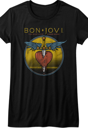 Ladies Bon Jovi You Give Love A Bad Name Shirt