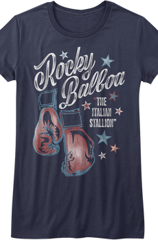 Ladies Boxing Gloves Rocky Shirt