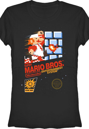 Ladies Cartridge Art Super Mario Brothers Shirt