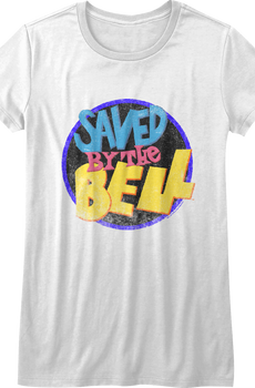 Ladies Distressed Logo Saved By The Bell Shirt