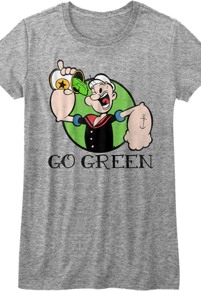 Womens Go Green Popeye Shirt