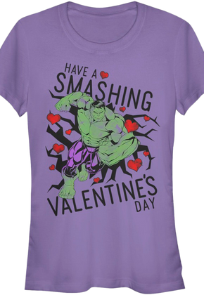 Ladies Have A Smashing Valentine's Day Incredible Hulk Shirt