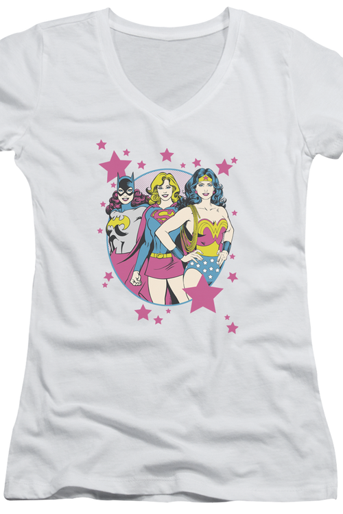 Junior Heroines of DC Comics V-Neck Shirtmain product image