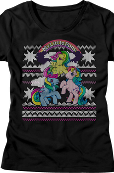 Womens My Little Pony Faux Knit Christmas Shirt