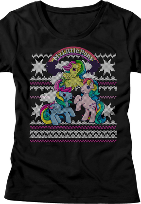 Womens My Little Pony Faux Knit Christmas Shirt