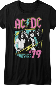 Womens Neon Highway To Hell ACDC Shirt