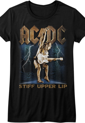 Ladies Stiff Upper Lip ACDC Shirt