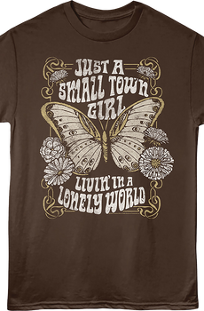 Just A Small Town Girl Livin' In A Lonely World Journey T-Shirt