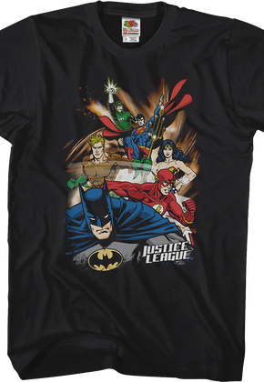Justice League Collage DC Comics T-Shirt