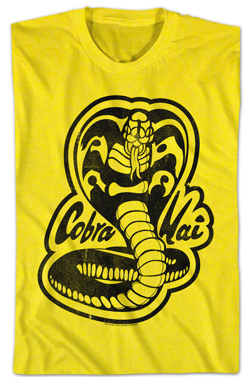 Karate Kid Yellow Cobra Kai Logo T-Shirtmain product image