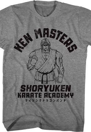 Ken Masters Shoryuken Karate Academy Street Fighter T-Shirt