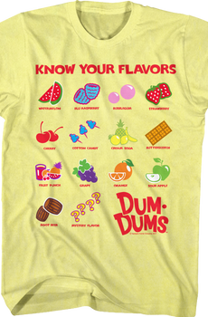Know Your Flavors Dum-Dums T-Shirt