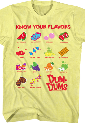 Know Your Flavors Dum-Dums T-Shirt