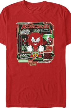Knuckles Ground Pounding Actions Sonic The Hedgehog T-Shirt