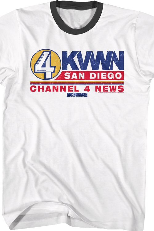 KVWN Channel 4 News Logo Anchorman Ringer Shirtmain product image