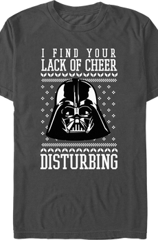 Lack Of Cheer Faux Ugly Christmas Sweater Star Wars T-Shirt