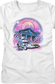 Womens Airbrush Back To The Future Shirt