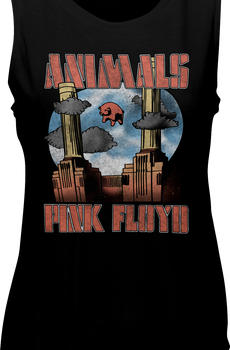 Ladies Animals Pink Floyd Muscle Tank Top