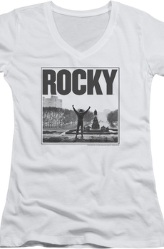 Ladies Arms Raised Rocky V-Neck Shirt