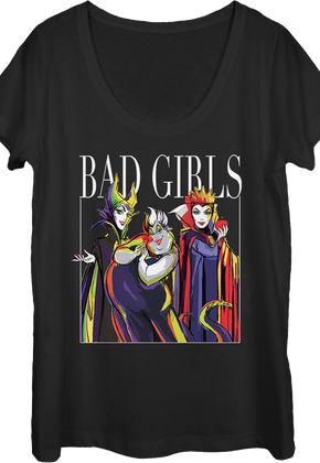 Ladies Bad Girls Disney Scoopneck Shirt