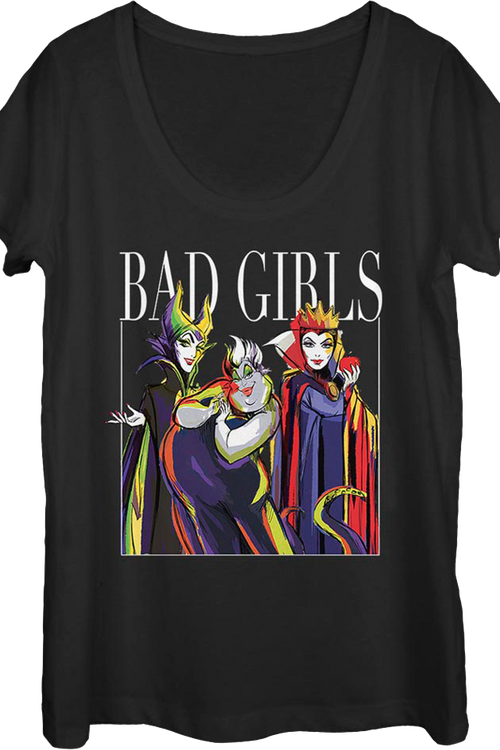 Ladies Bad Girls Disney Scoopneck Shirtmain product image